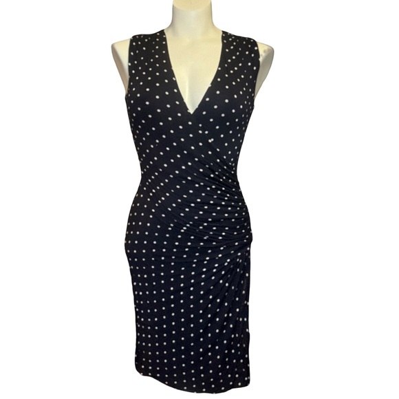Bailey 44 Black and White Polka Dot Midi Dress - Picture 2 of 4